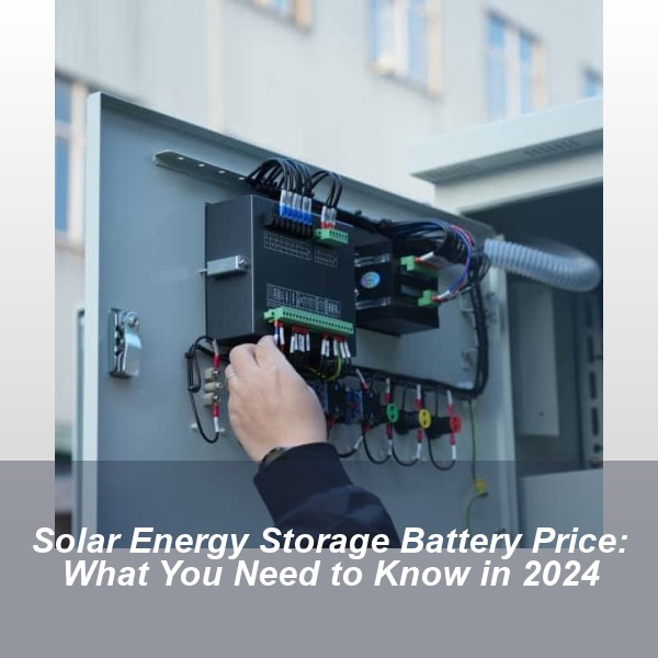 Solar Energy Storage Battery Price: What You Need to Know in 2024